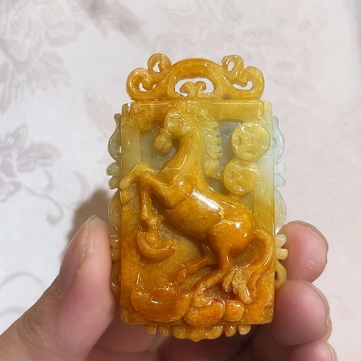 翡翠合金吊坠(赠链)国风