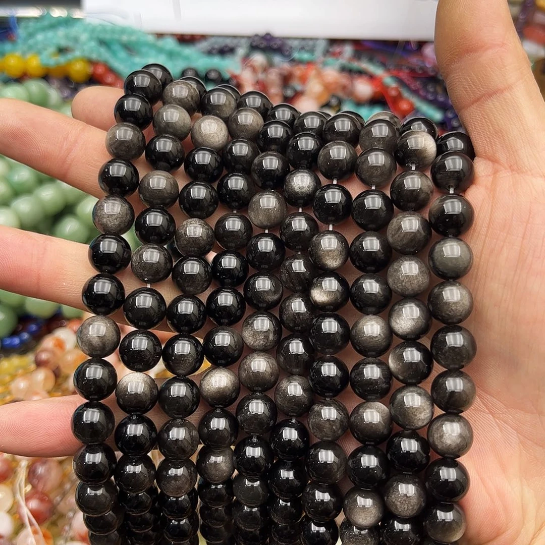 玛瑙/玉髓未镶嵌珠宝半成品k10银曜石