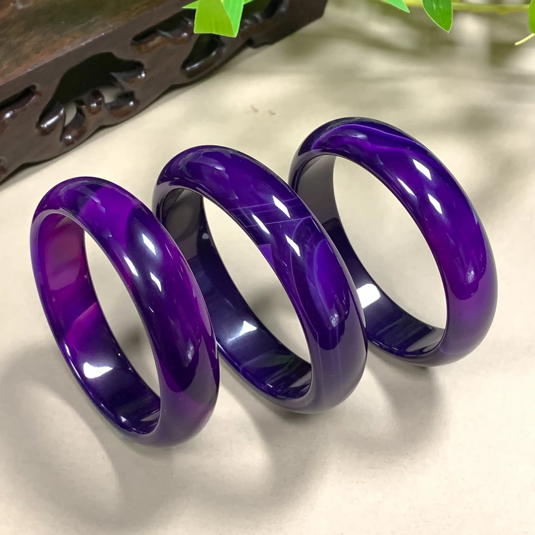 江德洋珠宝S1348紫藤太岁紫灵芝玛瑙手镯-配盒-多样性只发一件