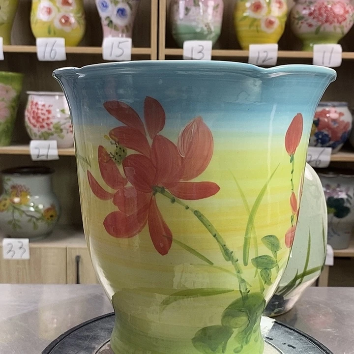 瓷片12zp景德镇陶瓷花盆