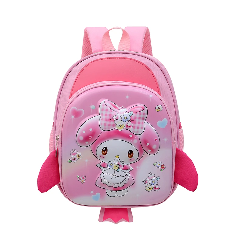 新款美乐蒂书包幼儿园女孩小中大班公主可爱库洛米硬壳立体双肩包