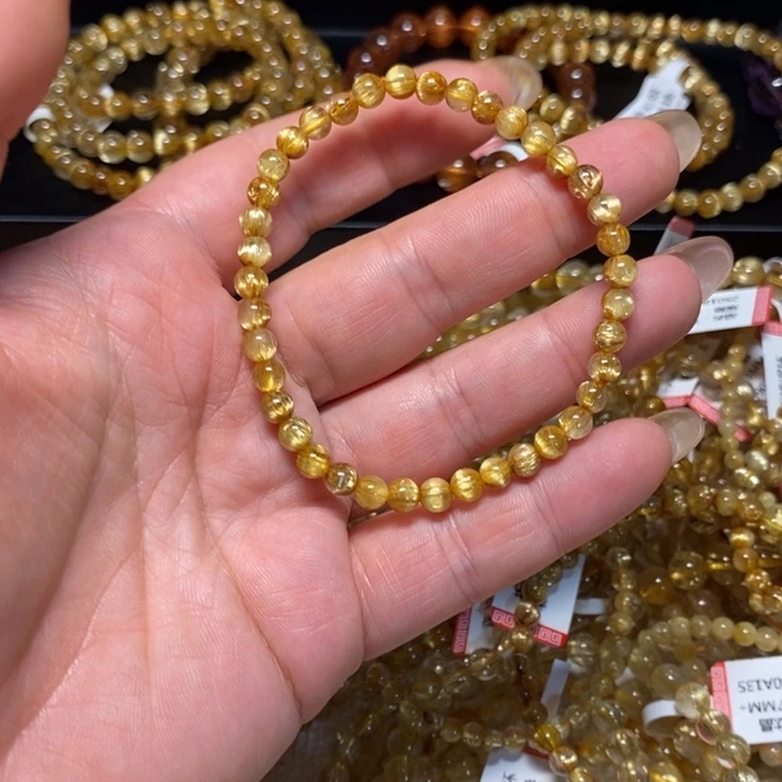 水晶手链未镶嵌发****腿天然钛晶