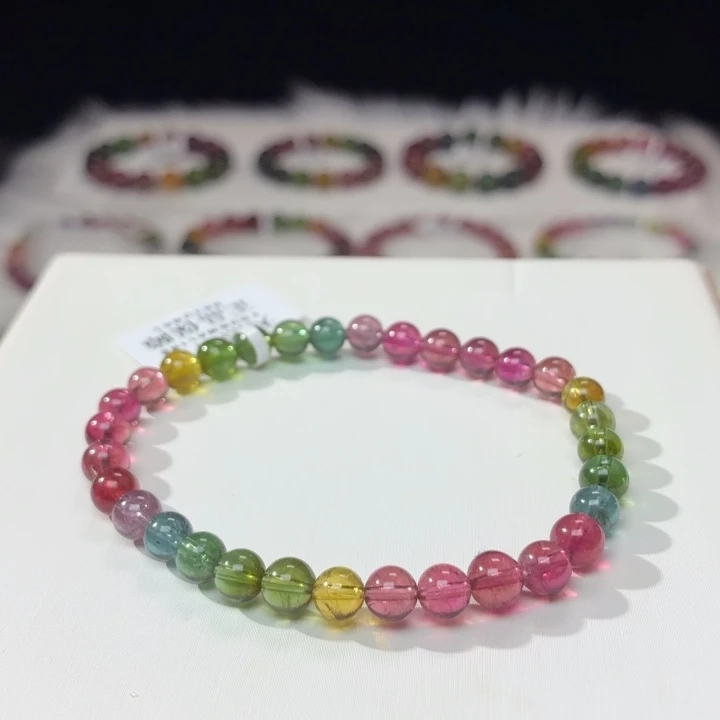 碧玺未镶嵌手链5.8mm±