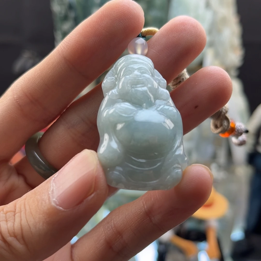 颈饰未镶嵌翡翠小财神
