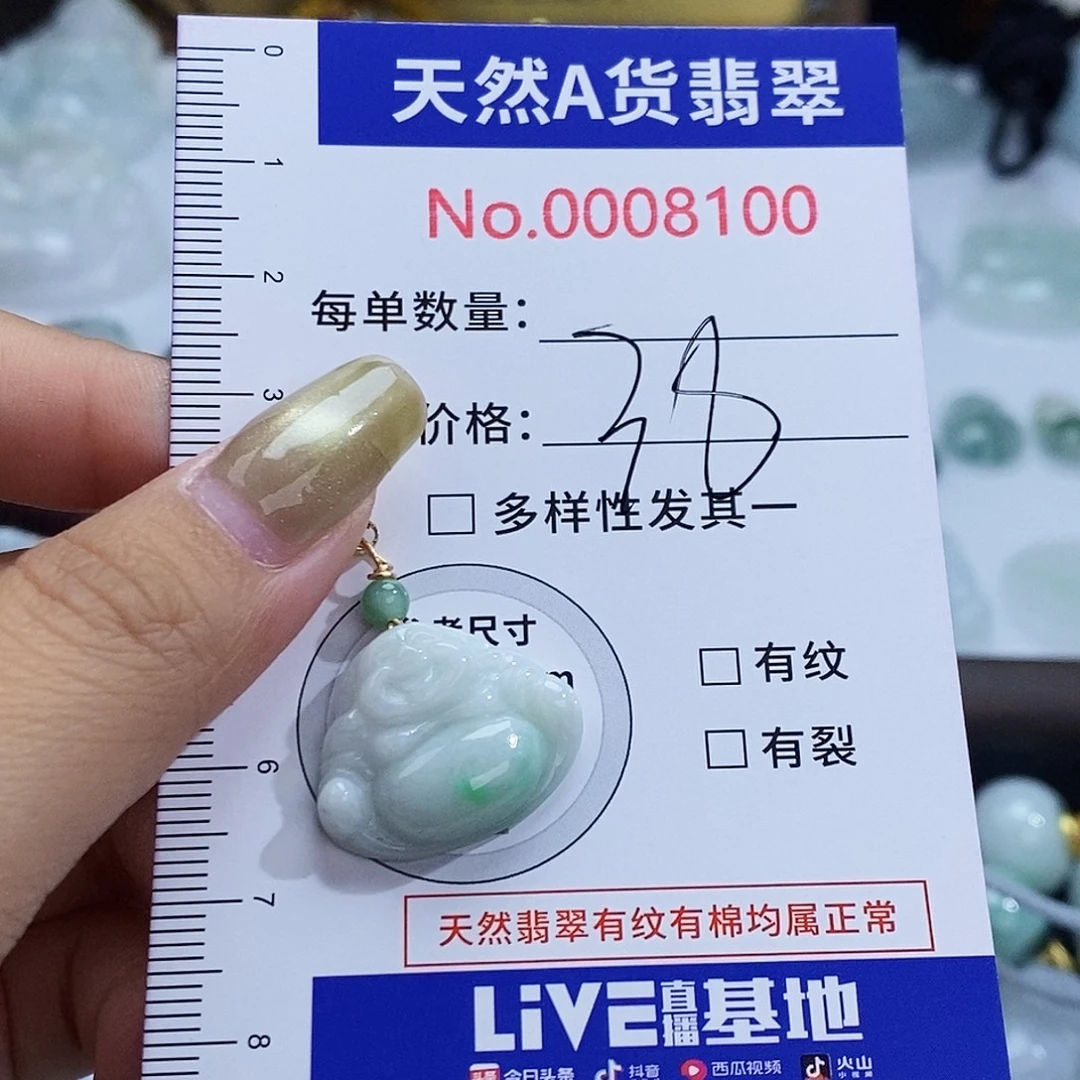 翡翠未镶嵌颈饰8100
