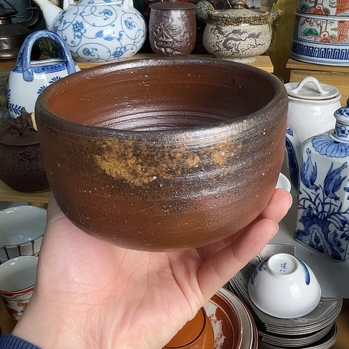 瓷片备前抹茶碗一个好看