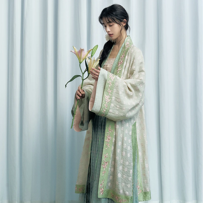 七月夕【十万贯】汉服日常宋制汉元素对襟短衫中国风夏季齐腰裙