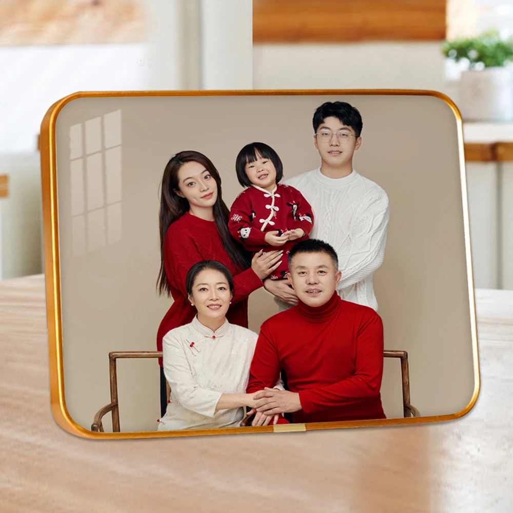 【高端影楼同款】轻奢金12寸-8寸生活照片定制新年相框摆台摆件相框