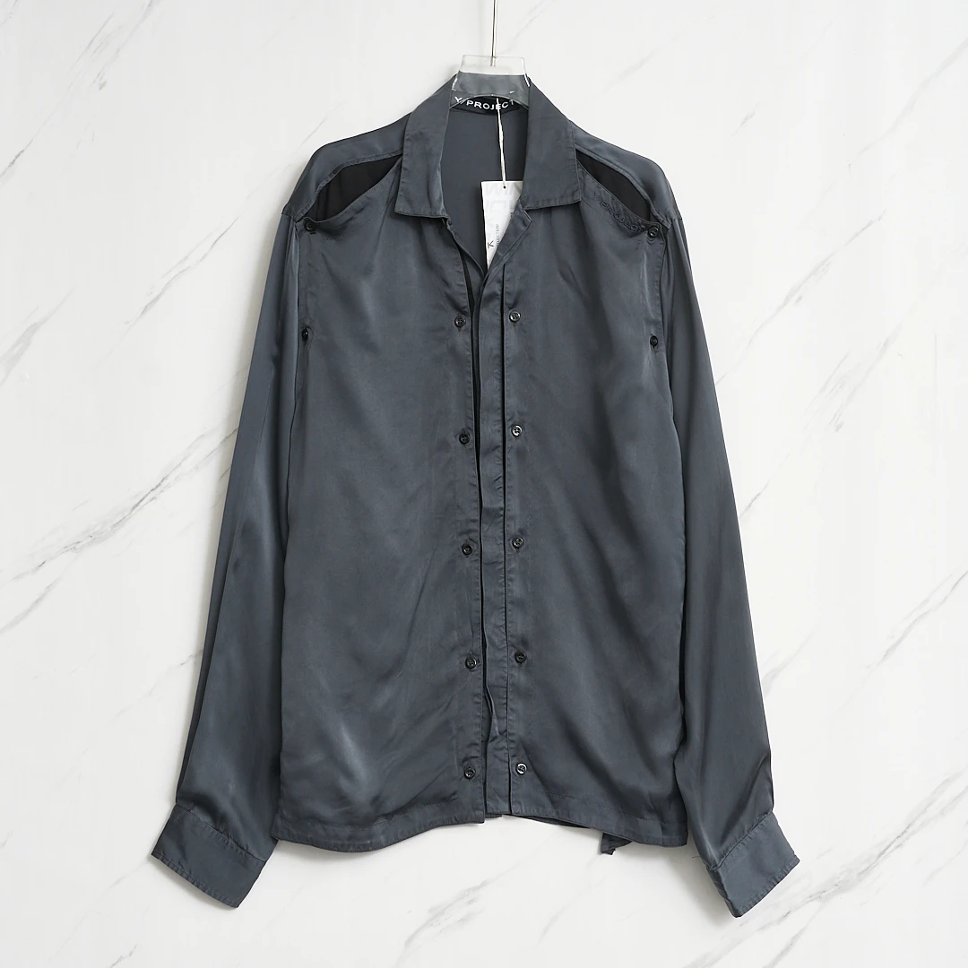 全新未使用  Y/Project中性秀款双层式纽扣衬衣/YTBU00004