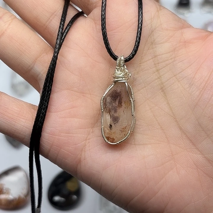 水晶颈饰未镶嵌巴基斯坦油胆闪灵钻项链