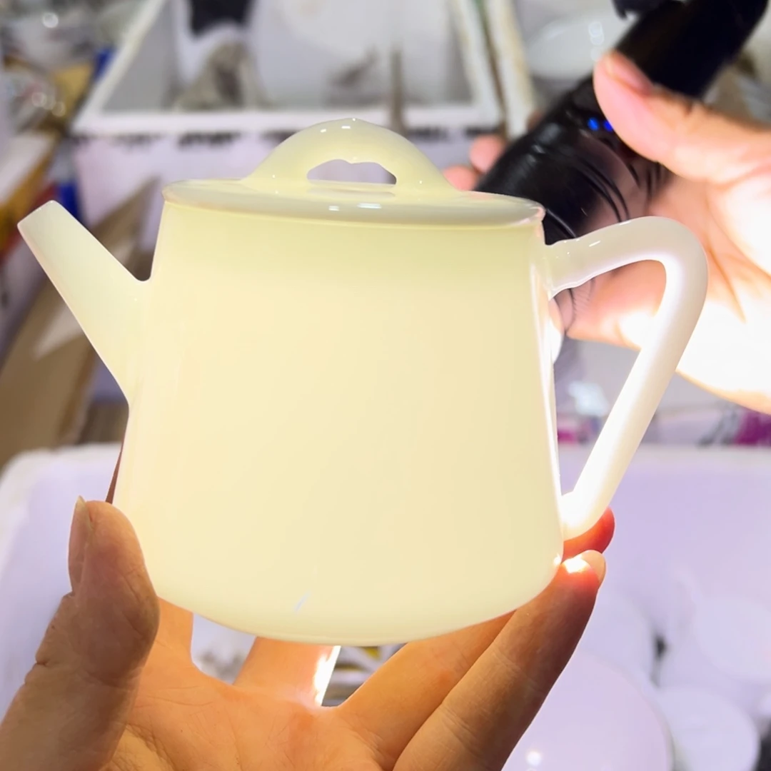 醴陵高温瓷玉泥胎茶壶