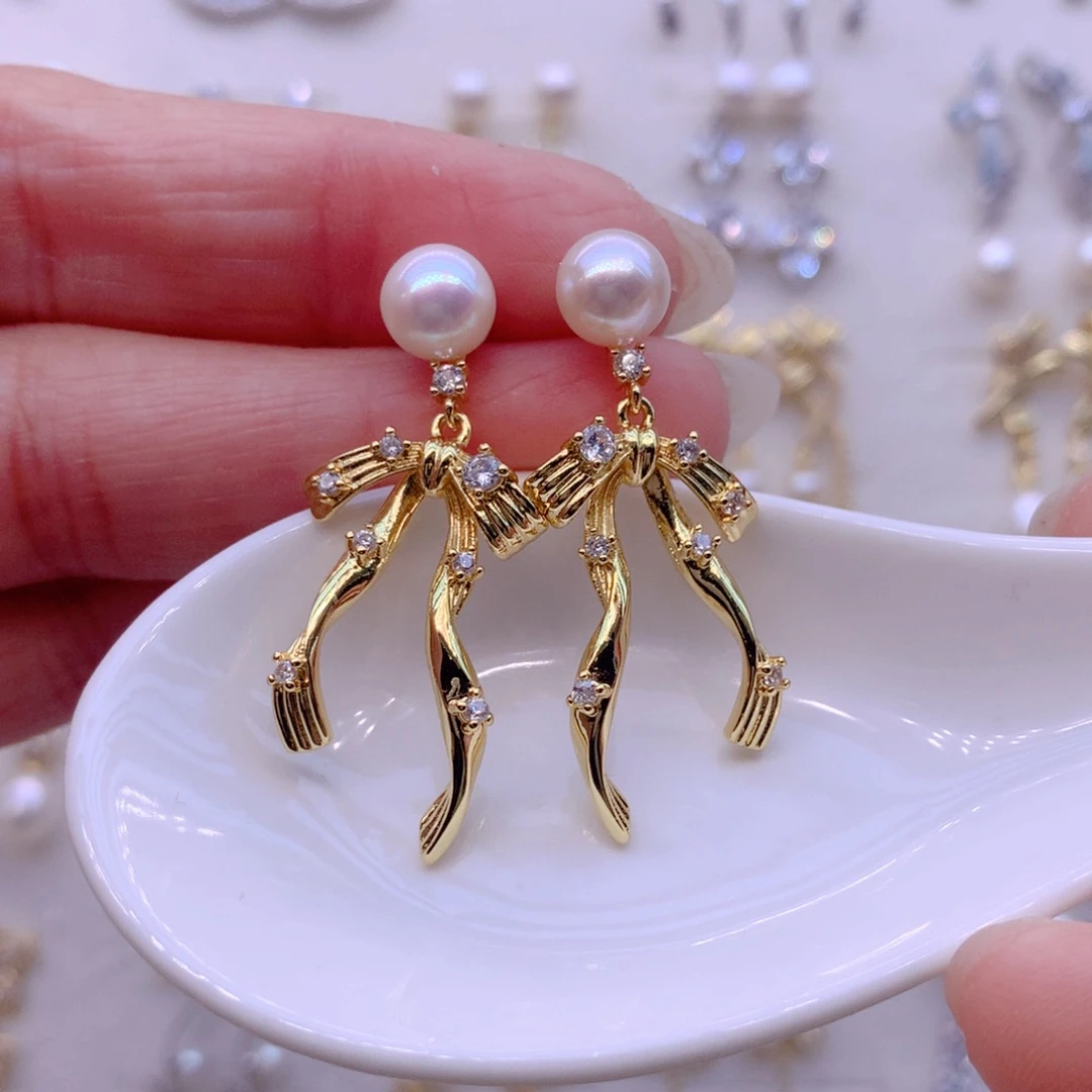 耳饰合金淡水珍珠