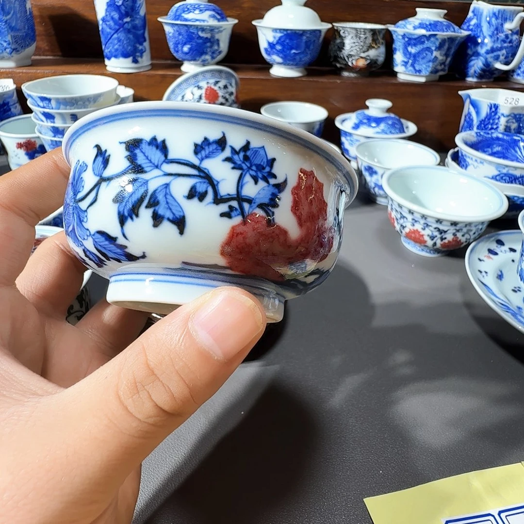 落***.泥塑主人杯手工手绘开片