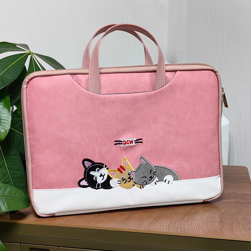 SUUORT2025华为matepadPro12.2平板收纳包13.2刺绣猫咪手提袋11.5