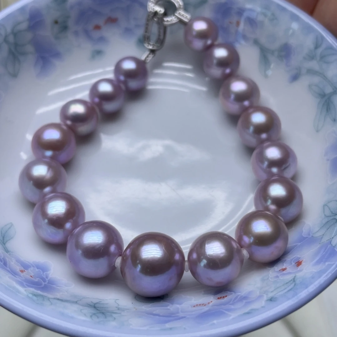 银S925镶嵌淡水珍珠手链