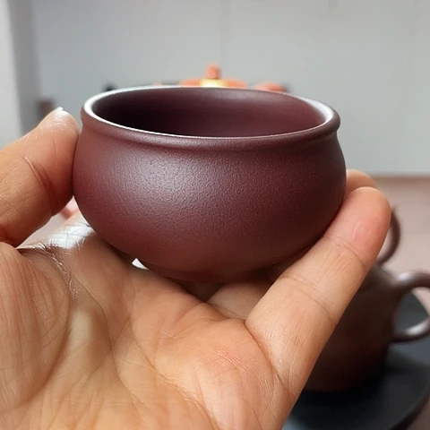 茶壶紫砂紫泥,小杯,80 c c
