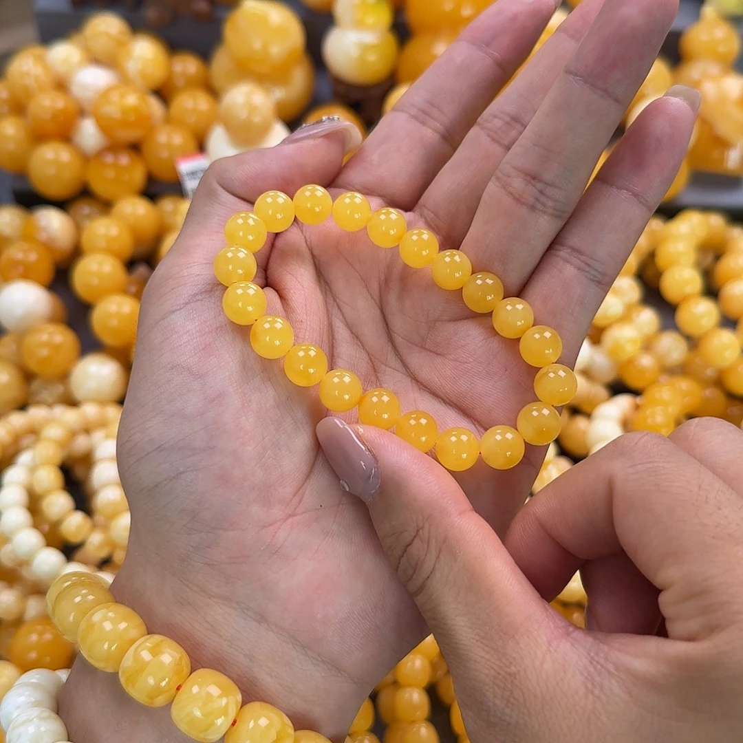 蜜蜡未镶嵌珠宝奇石同料9mm