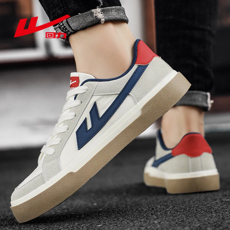 回力男鞋春季男女同款厚底耐磨百搭德训潮鞋复古运动休闲帆布板鞋