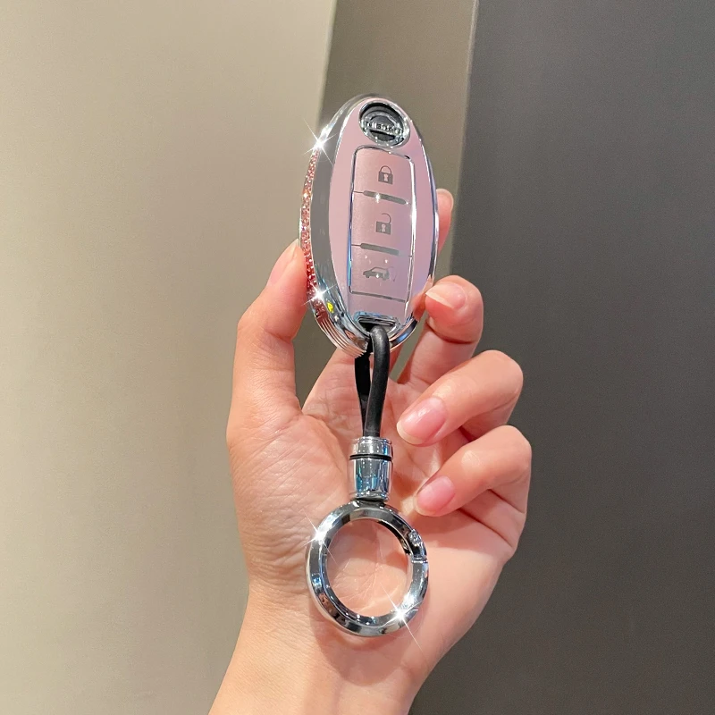 适用日产天籁钥匙套14代轩逸尼桑逍客骐达劲客女楼兰高档汽车壳扣