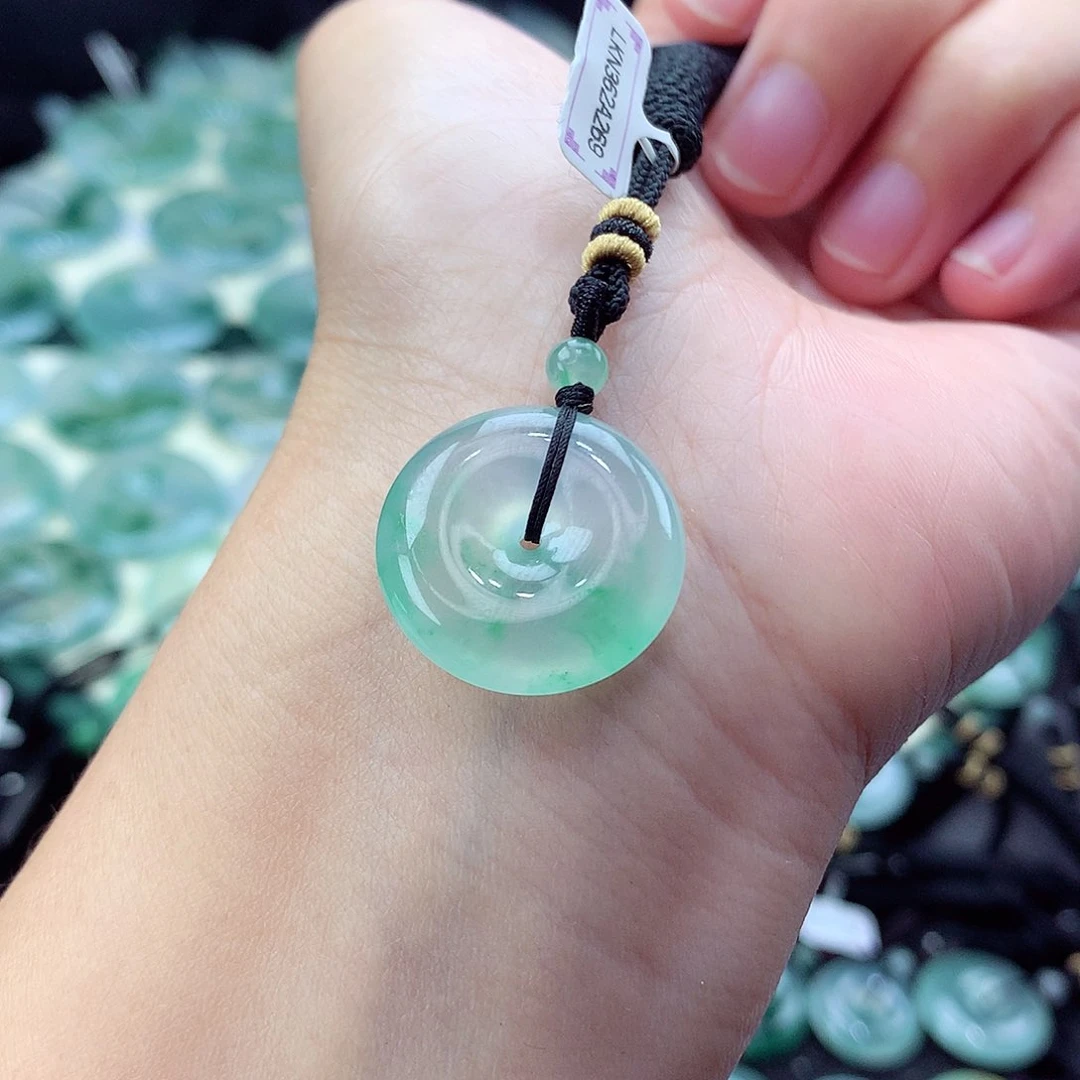 翡翠未镶嵌颈饰编号6-尺寸20.3/5.8