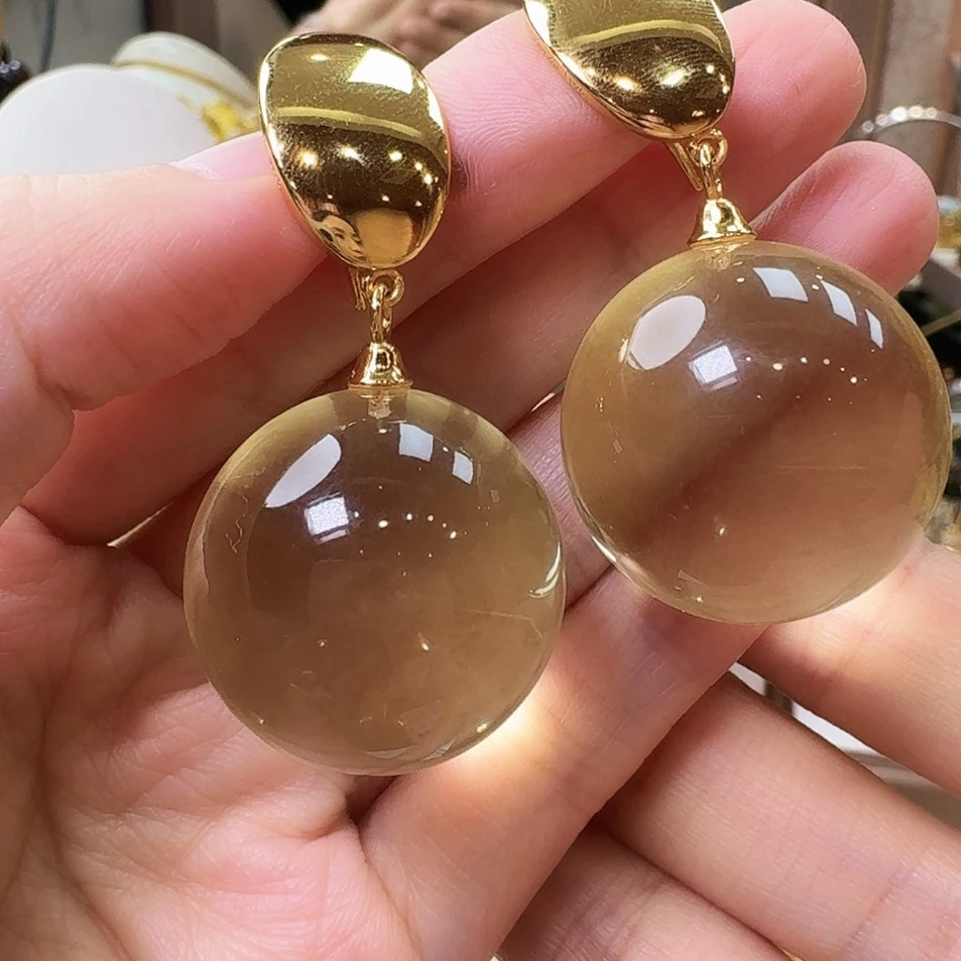 琥珀未镶嵌颈饰耳坠