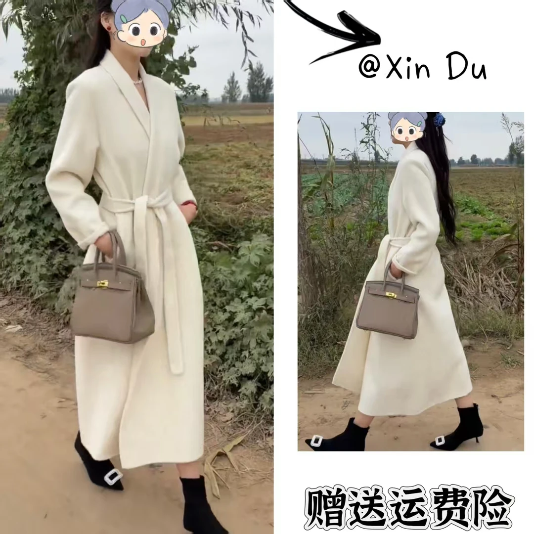 2025秋冬季新款时尚显瘦气质女士网红洋气风衣百搭款D24167