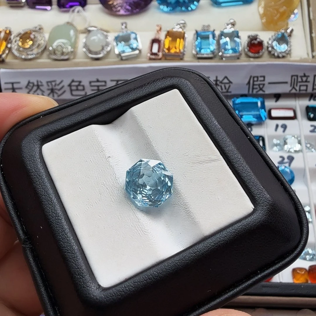 托帕石裸石抢购特惠福利卡10毫米玫瑰花