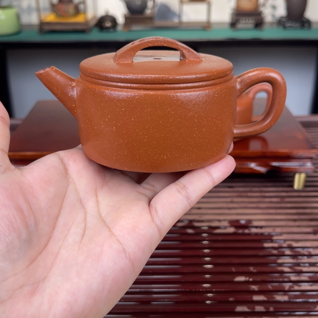 紫砂茶壶200毫升半手工降坡泥汉瓦