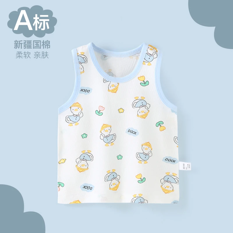 宝宝小童背心儿童无袖打底夏季纯棉衣服薄款婴儿夏装男童女童小孩