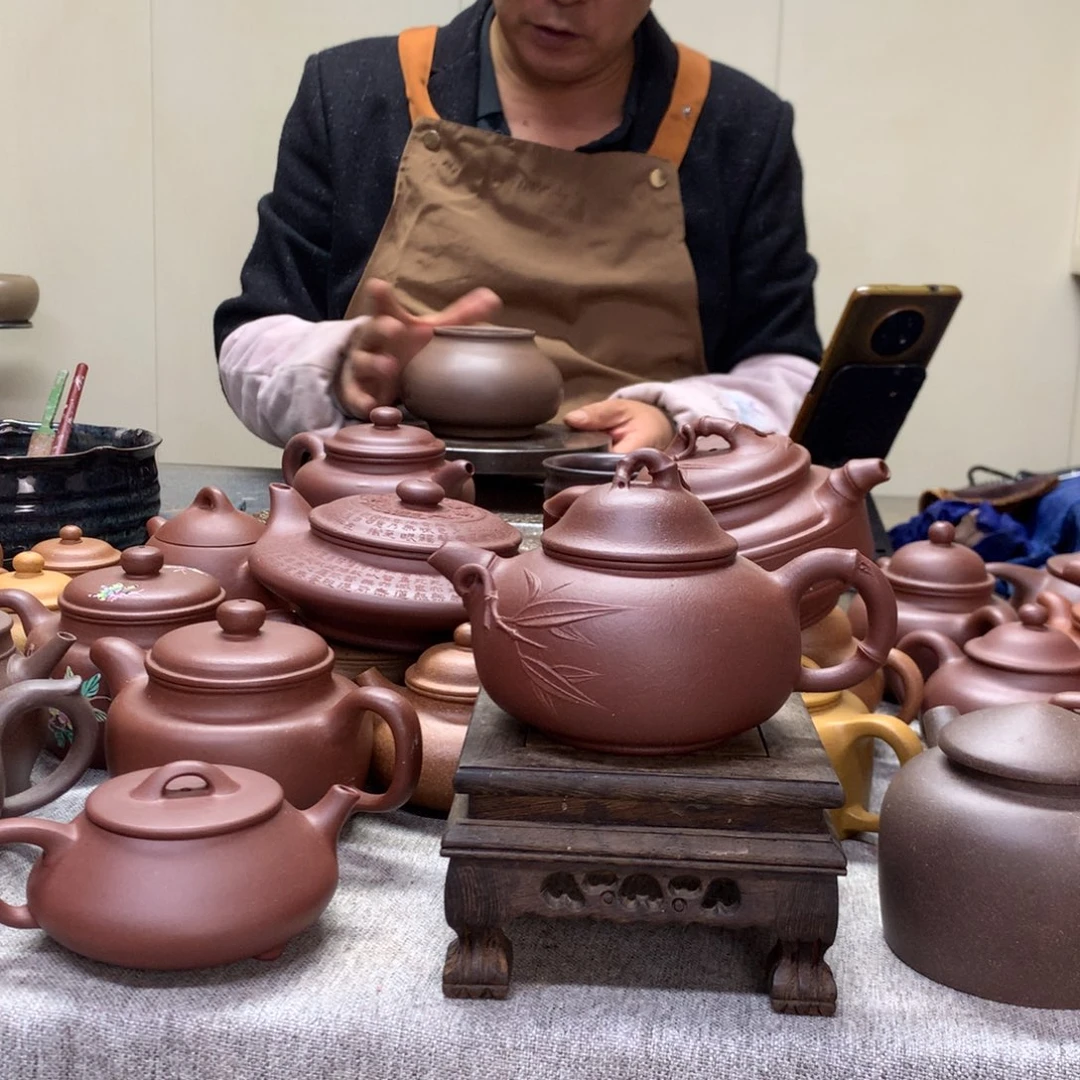 茶壶底槽青乳竹半手工制作