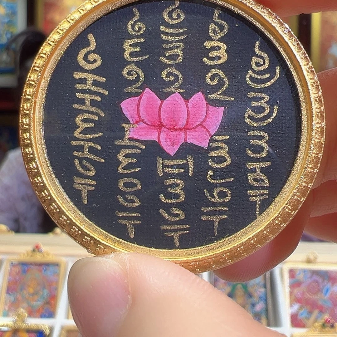 吊坠手绘五条经文