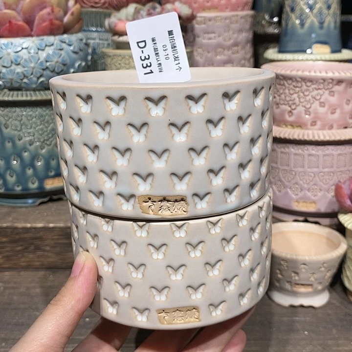 七里烧花盆3-10-331口径8