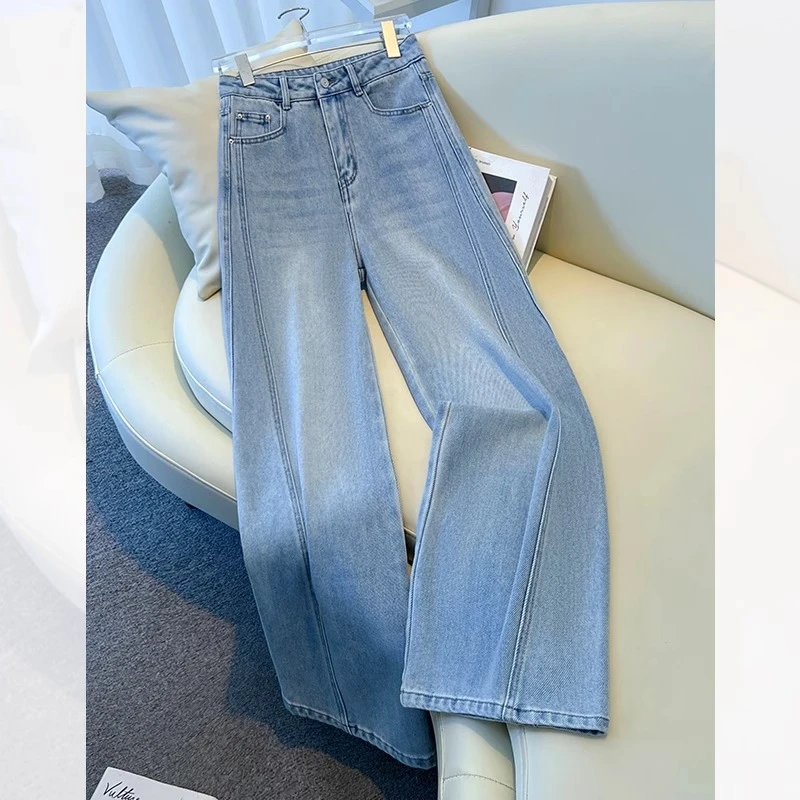 高级感阔腿裤女春秋季2025新款宽松显瘦垂感韩版小个子直筒拖地裤