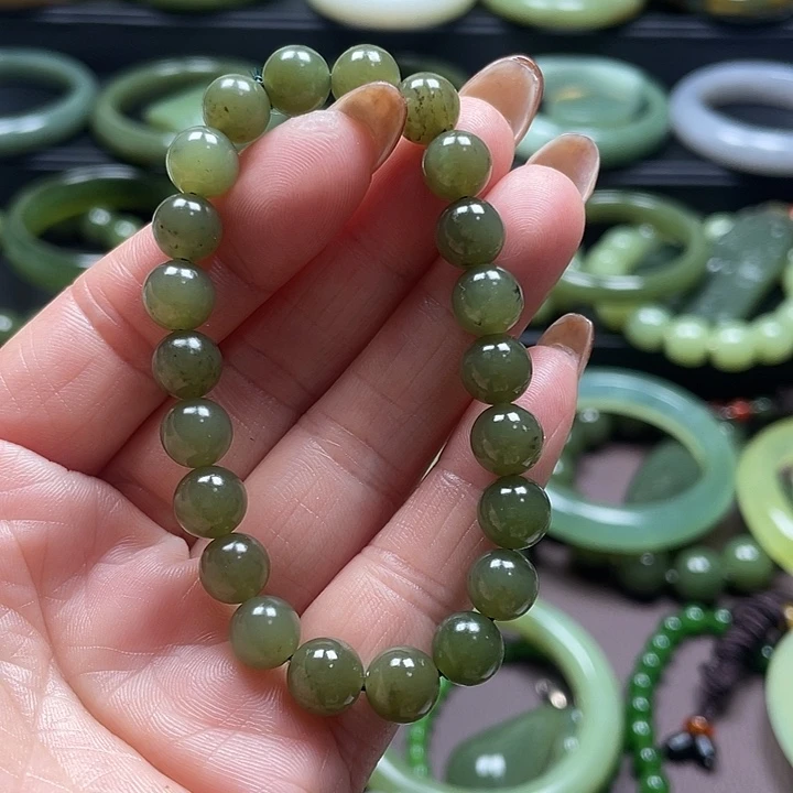 和田玉未镶嵌手链