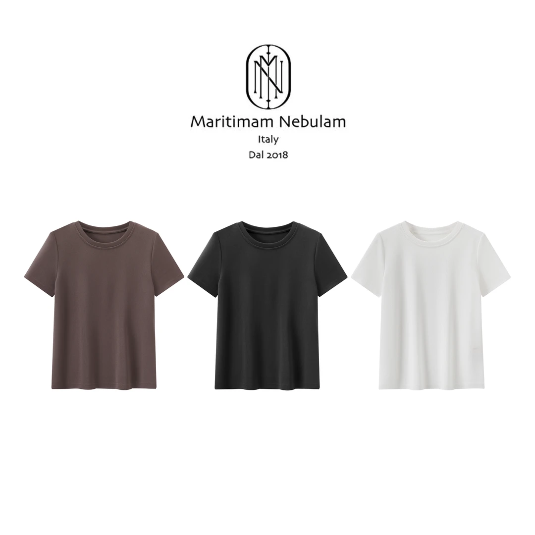 Maritimam Nebulam 【简约高级】醋酸粗织T恤 SZ2203