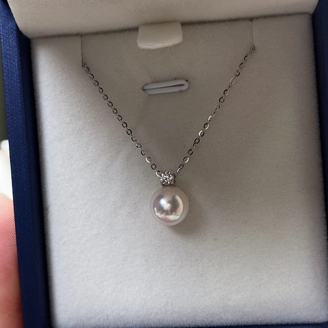 颈饰海水珍珠银S925镶嵌8.5mm