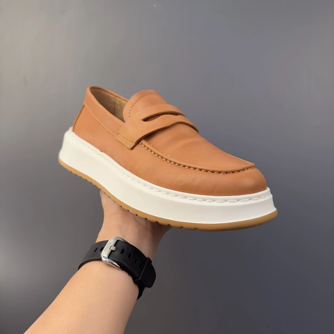 2025新款春夏季乐福鞋男真皮软皮复古休闲鞋懒人鞋一脚蹬男鞋皮鞋