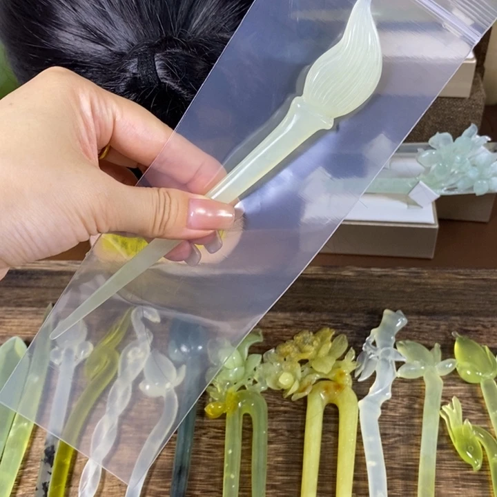 未镶嵌蛇纹石玉发饰
