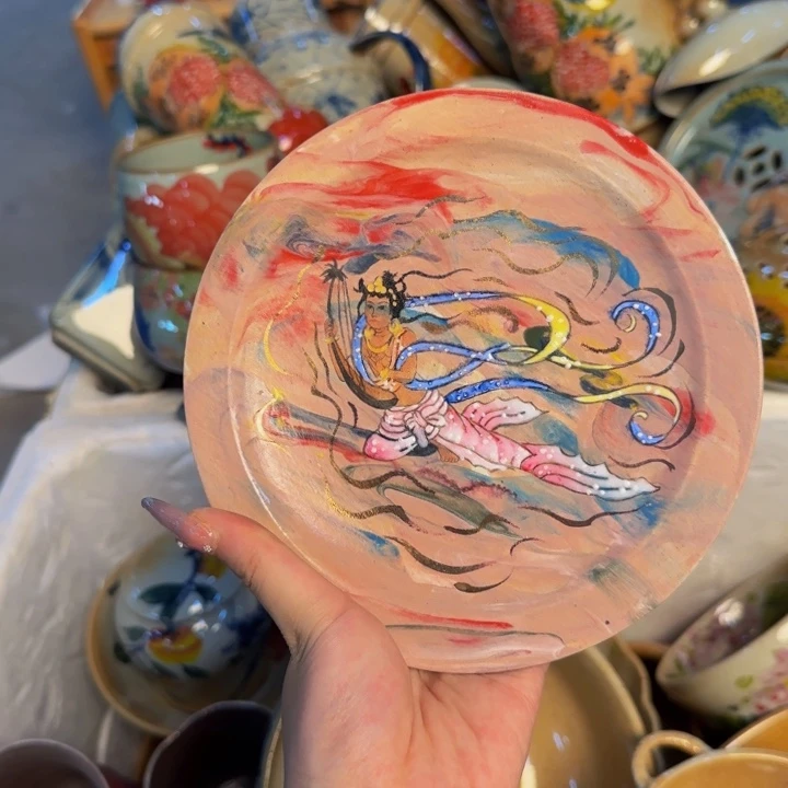 瓷片景德镇陶瓷手工手绘