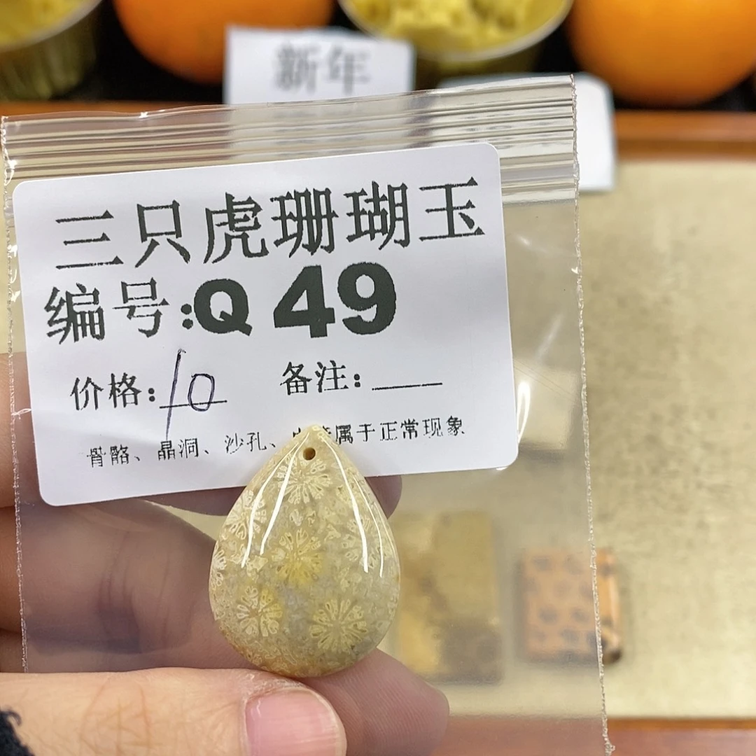 硅化珊瑚（珊瑚玉）1未镶嵌平****正