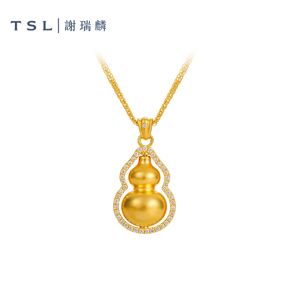 TSL/谢瑞麟【3期免息】耀钻福禄点钻葫芦套链送女友送妈妈轻奢礼物