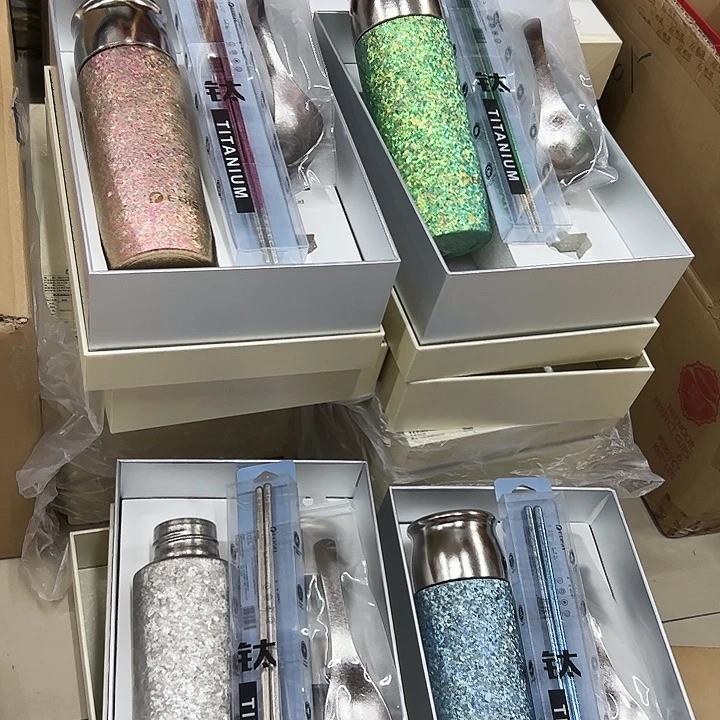 手工艺品琉璃一滴水钛杯 筷子 勺子