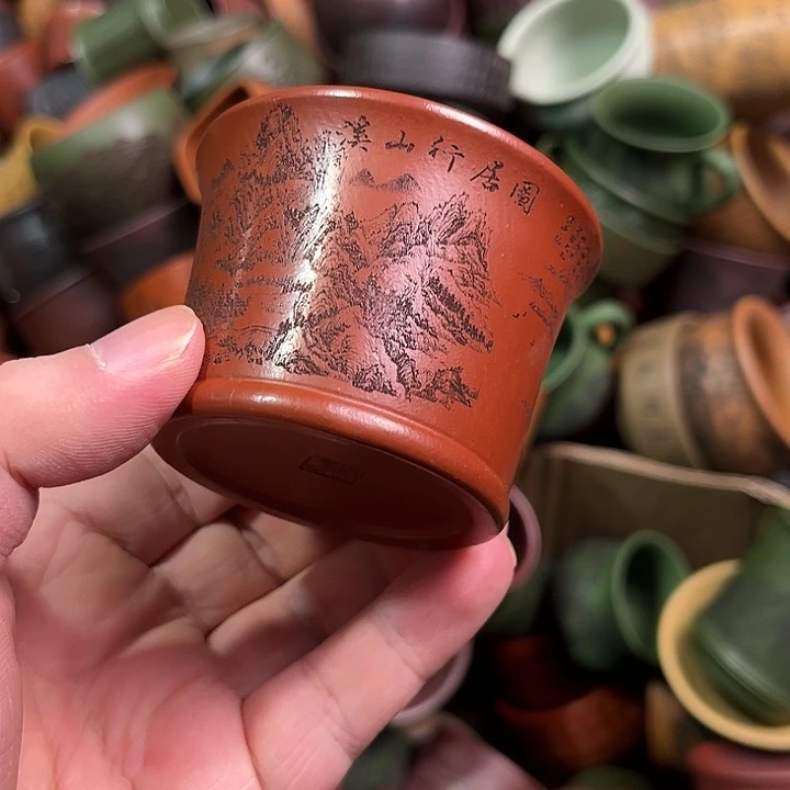 紫砂茶杯全手工紫砂主人杯