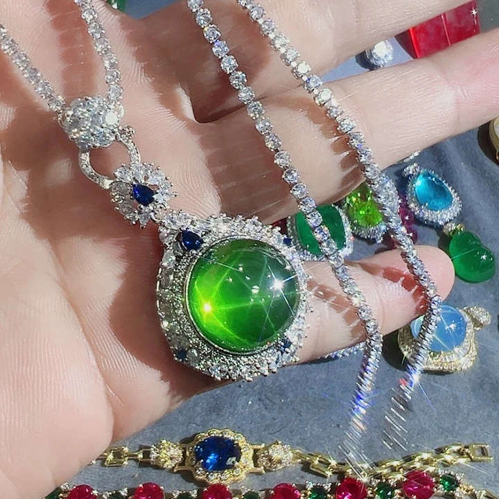 非金属红色蓝色满钻镶嵌