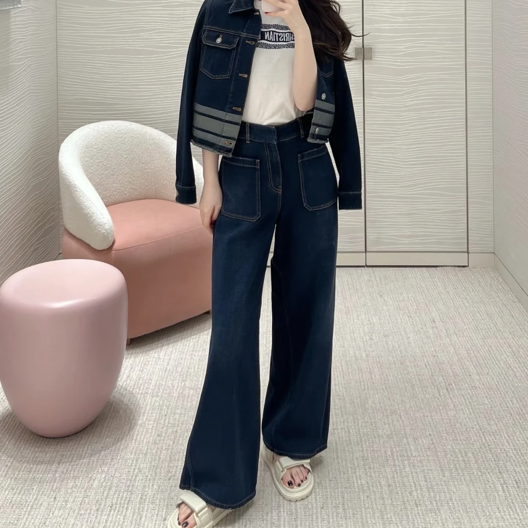 未使用 DIOR/迪奥 D500277/未使用/经典两口袋直筒牛仔裤/38码