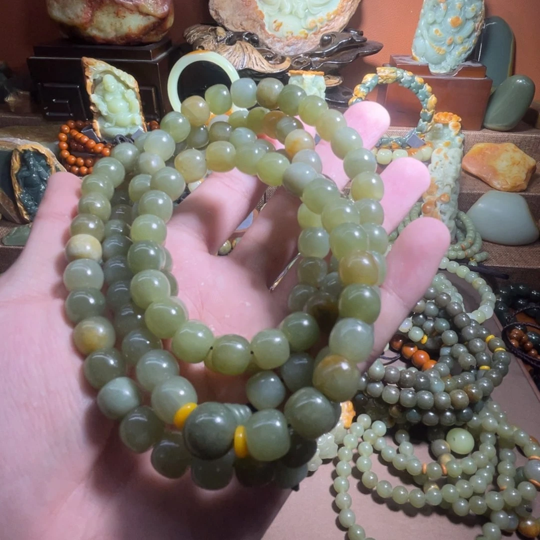 透闪石质玉108 9✖️10 未镶嵌