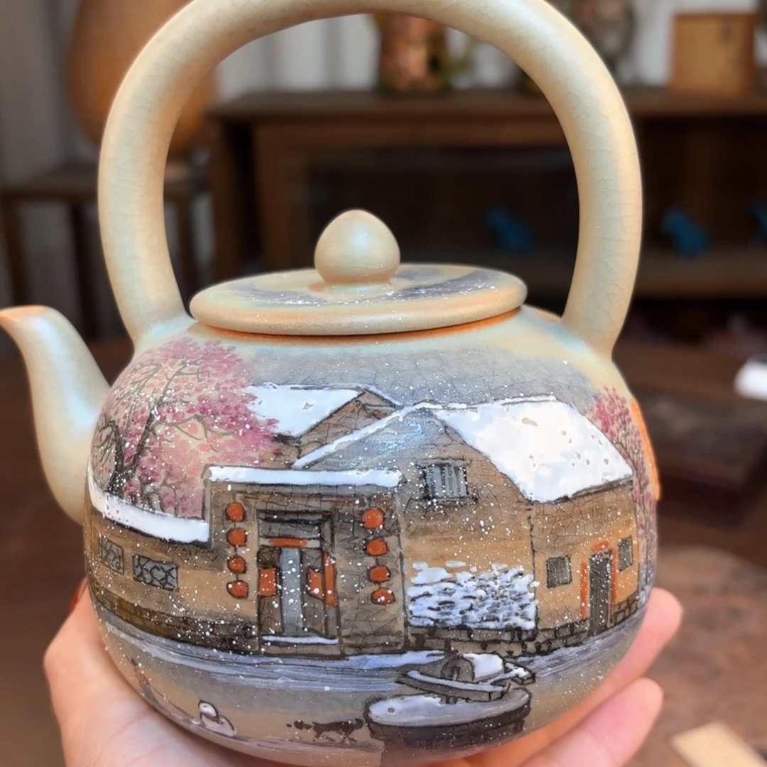 薄***茶景德镇手绘高温釉下彩陶瓷茶具