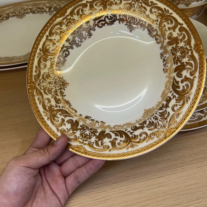瓷片9寸草帽盘两个一单