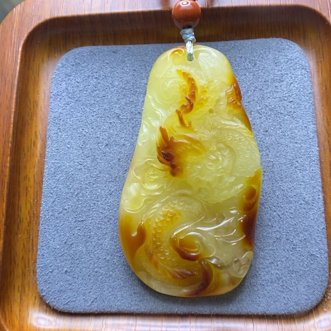 蜜蜡颈饰未镶嵌闪****郎