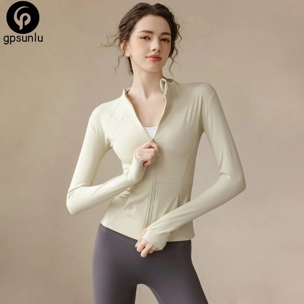 时尚高级感瑜伽服上衣女修身加绒长袖健身服秋冬款普拉提运动外套